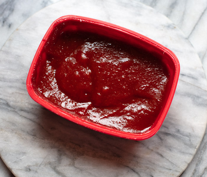 container of gochujang paste