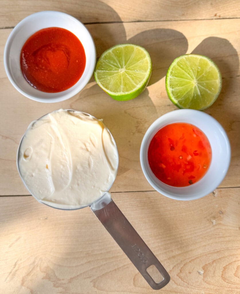 bang bang sauce ingredients mayonnaise sweet chili sauce sriracha and lime